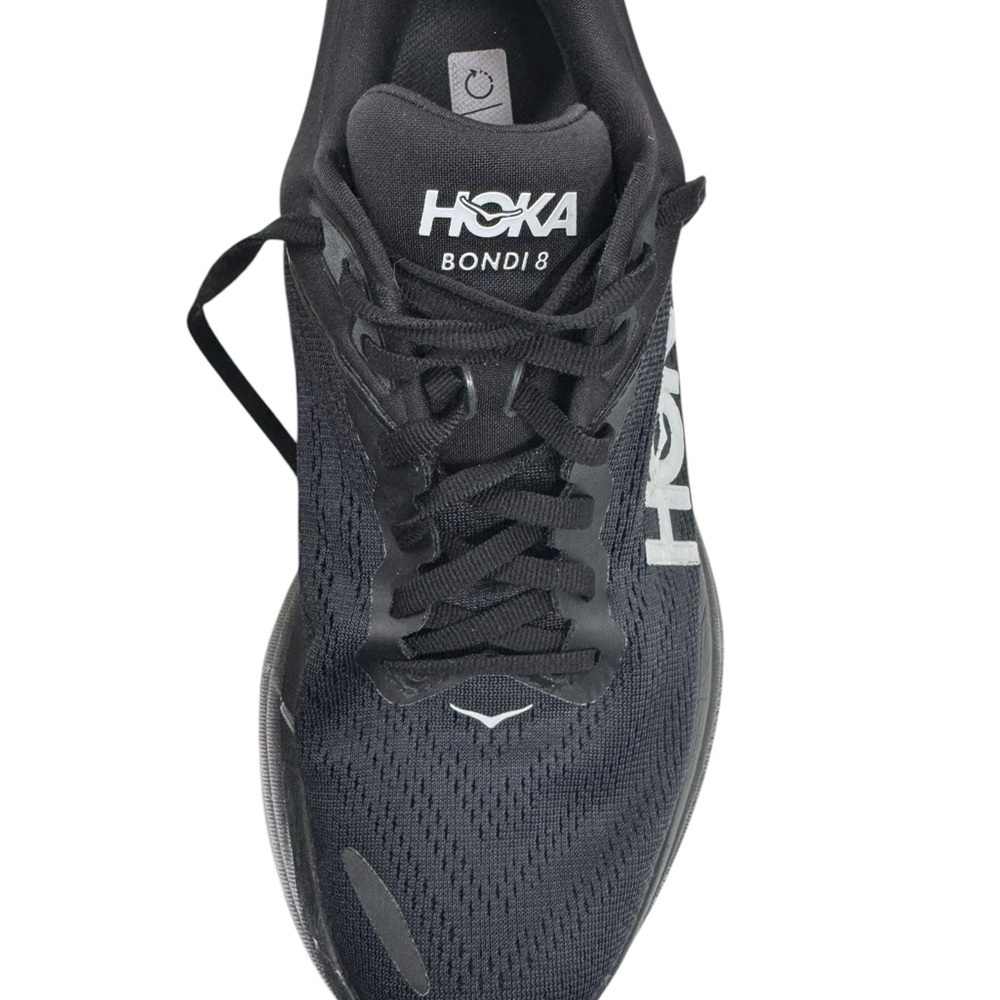 Hoka One One Bondi 8 Athletic Running Sneaker Shoes Black White Size 9 B - Picture 6 of 10